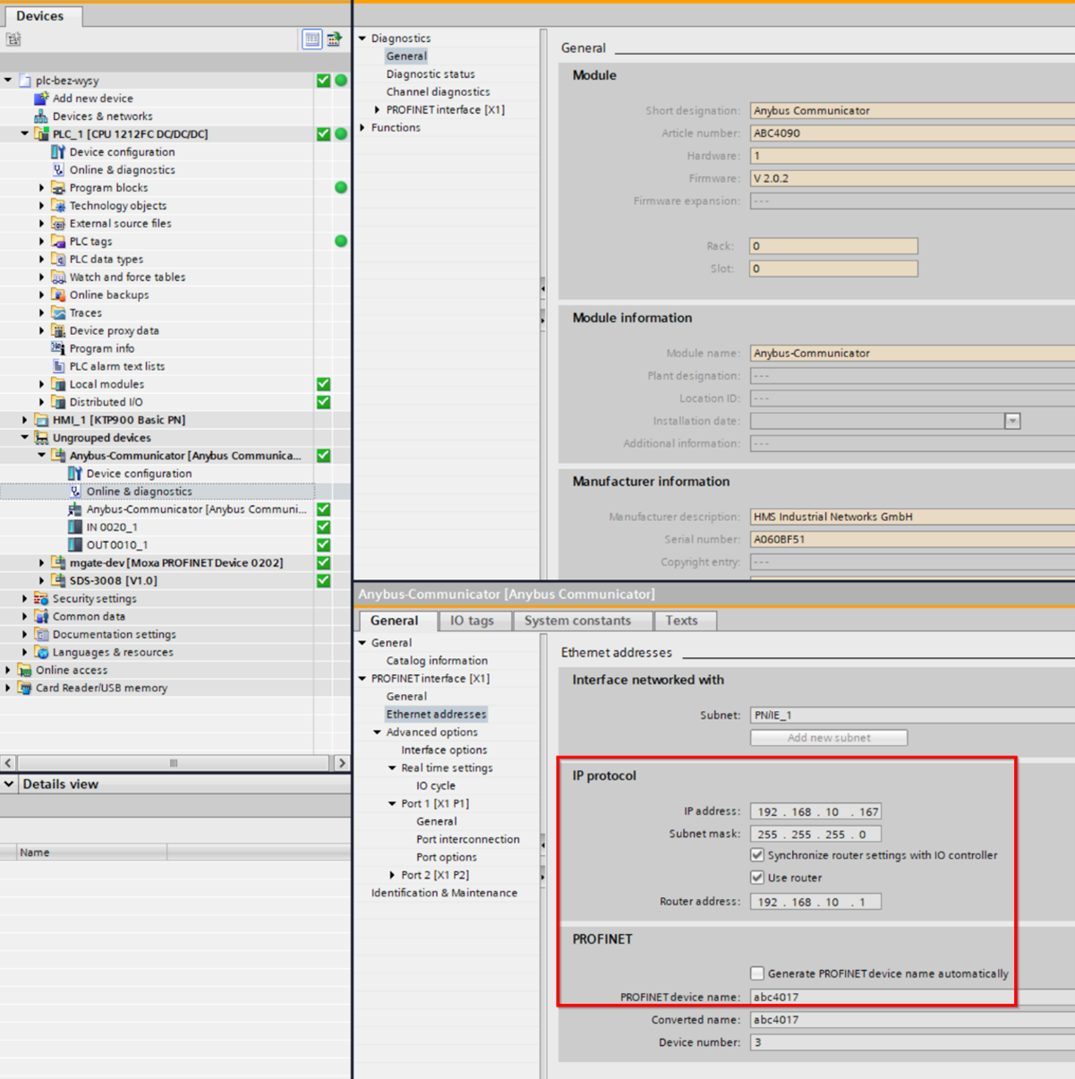 Komunikacja Plc Siemens A Z Profinetem Z Urz Dzeniem Z Modbus Tcp